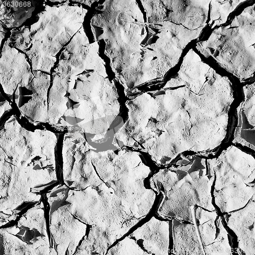 Image of cracked sand in morocco africa desert abstract macro