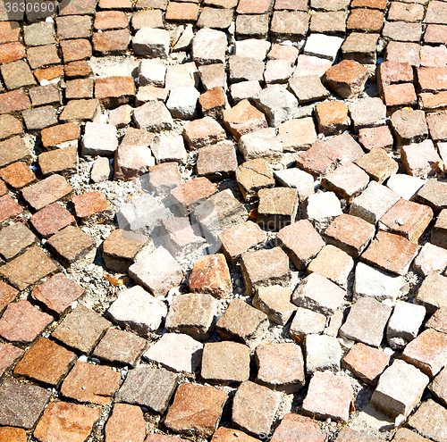 Image of  cracked  step   brick in  italy old wall and texture material t