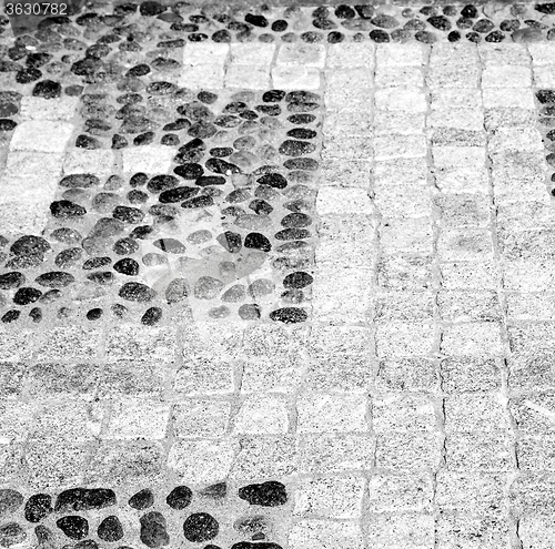 Image of  cracked  step   brick in  italy old wall and texture material t