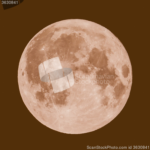 Image of Retro looking Full moon