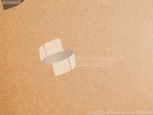 Image of Retro looking Brown corrugated cardboard background