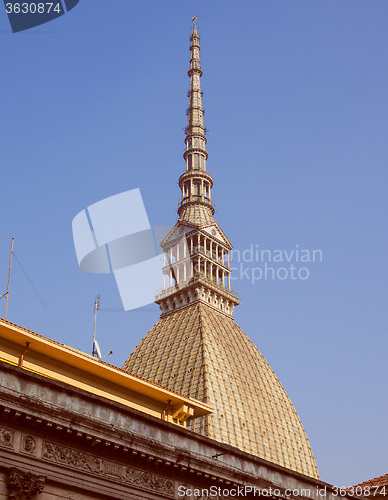 Image of Retro look Mole Antonelliana Turin