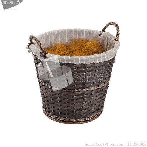 Image of Dark rattan basket 