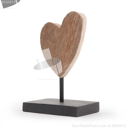 Image of Wooden heart shape isolated