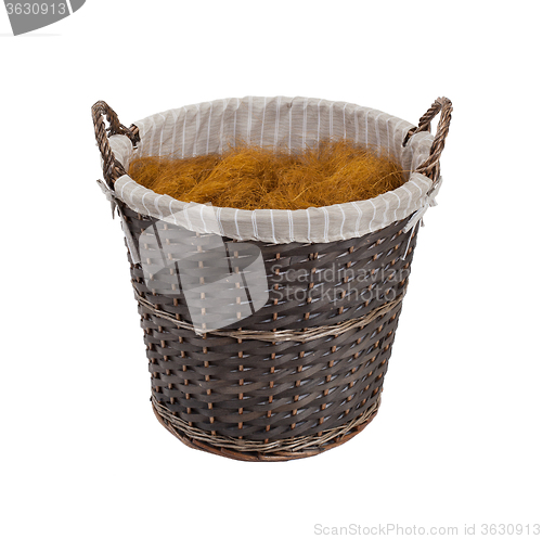 Image of Dark rattan basket 