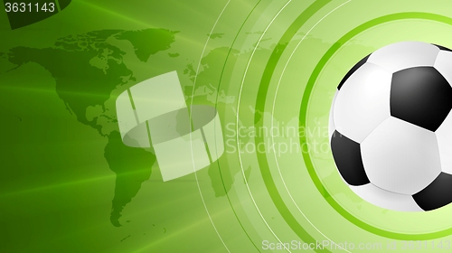 Image of Green anstract soccer sport background with ball