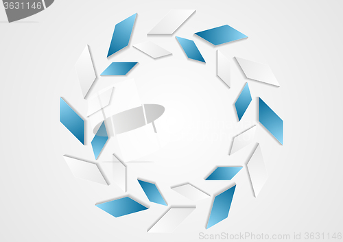 Image of Tech geometric blue white logo design