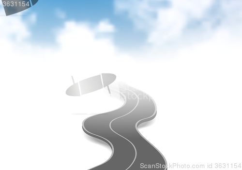 Image of Road to sky abstract background