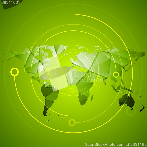 Image of Abstract bright green technology background