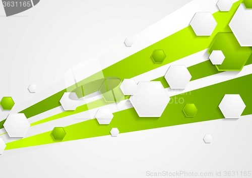 Image of Abstract green tech vector background
