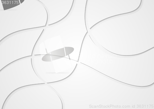 Image of Abstract grey wavy lines background