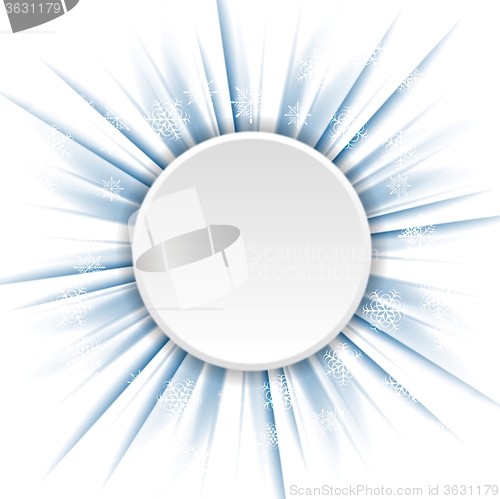 Image of Blue beams and circle Christmas background