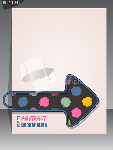 Image of Cool scrapbook cover with arrow binder clip