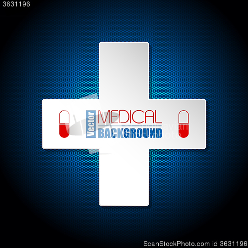 Image of Medical background with white cross