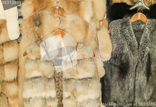 Image of Coats made of natural fur for sale.