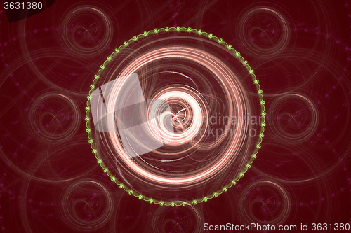 Image of Fractal images : beautiful patterns on a dark red background.