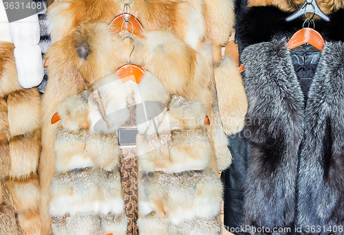 Image of Coats made of natural fur for sale.
