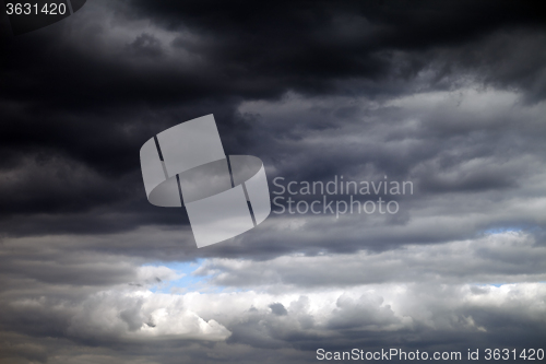 Image of Sky and dark clouds before storm