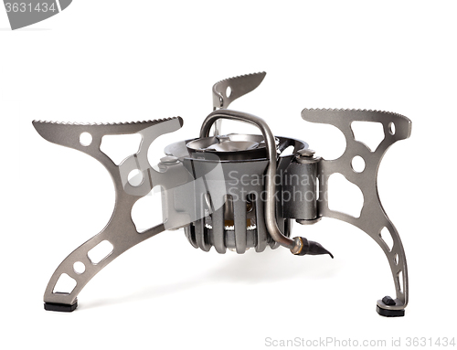 Image of Camping gas stove on white background