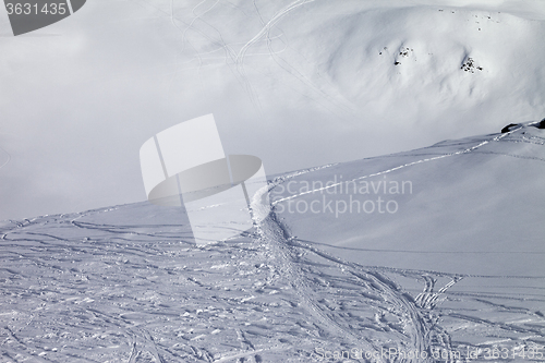 Image of Off-piste slope with new-fallen snow