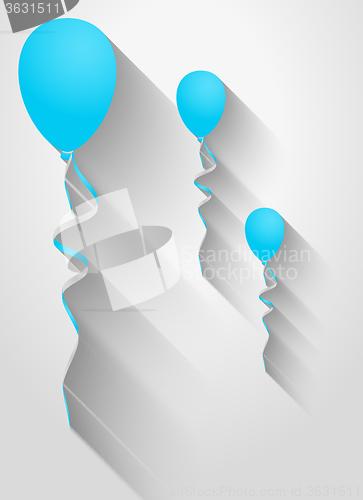 Image of balloons with long shadow
