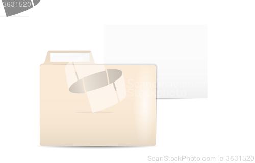 Image of file folder with white paper