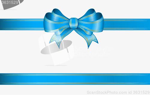 Image of blue ribbon and bow