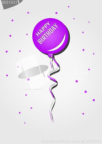 Image of balloon with birthday wish