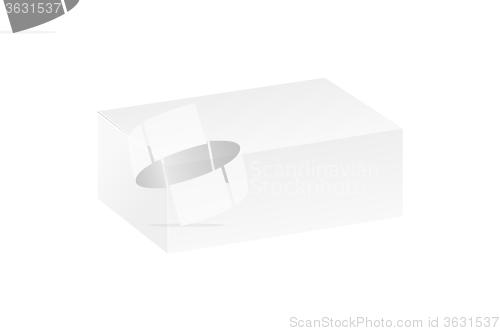 Image of closed white blank box