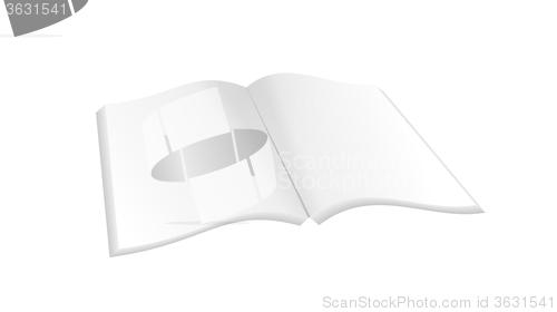 Image of open book with blank pages