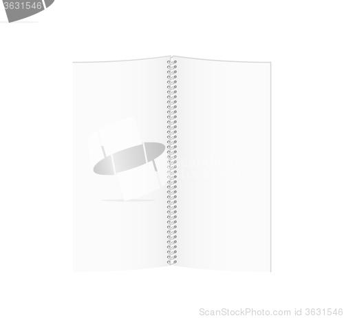 Image of white blank spiral paper book