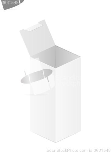 Image of open white blank box