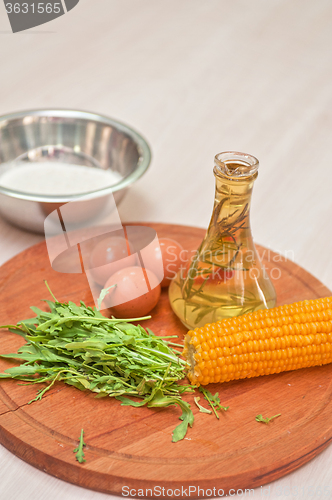 Image of Ingredients for corn pancakes