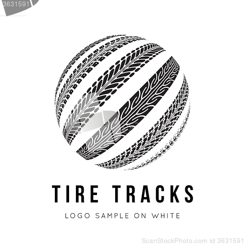 Image of Tire track background