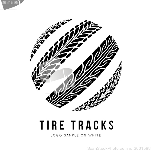 Image of Tire track background