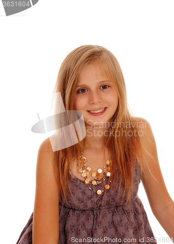 Image of Lovely little girl in a portrait image.