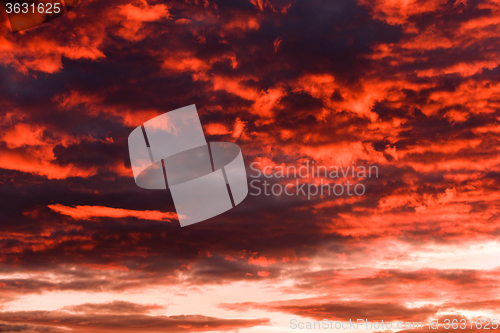 Image of Sky, clouds and afterglow