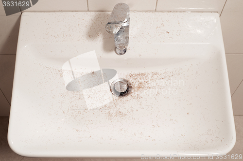 Image of sink after shave