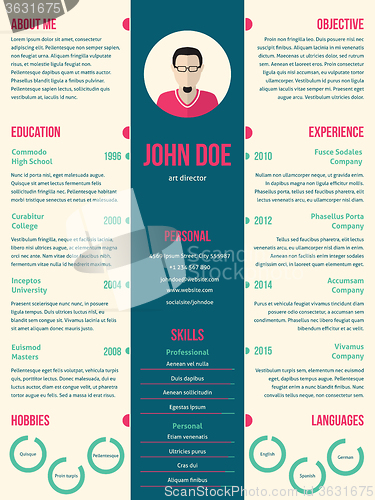 Image of Modern resume cv template for employment