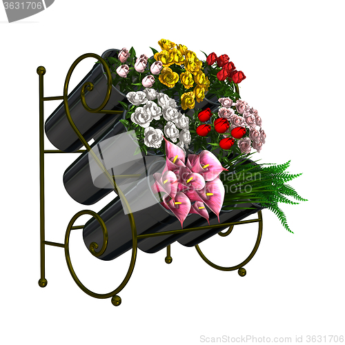 Image of Flower Stand on White