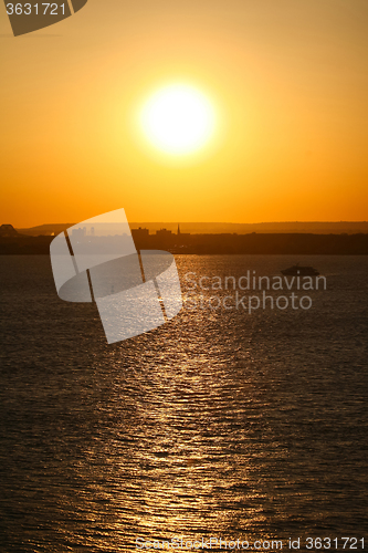 Image of New Jersey waterfront at sunset