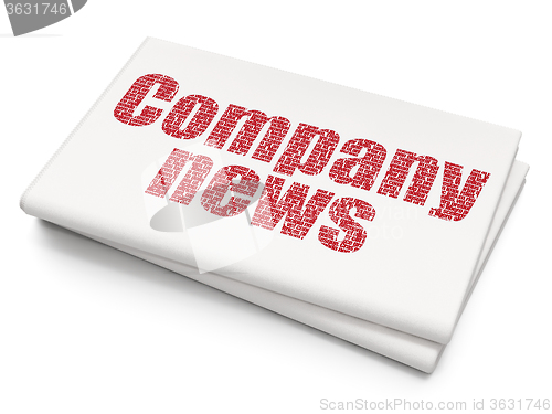 Image of News concept: Company News on Blank Newspaper background