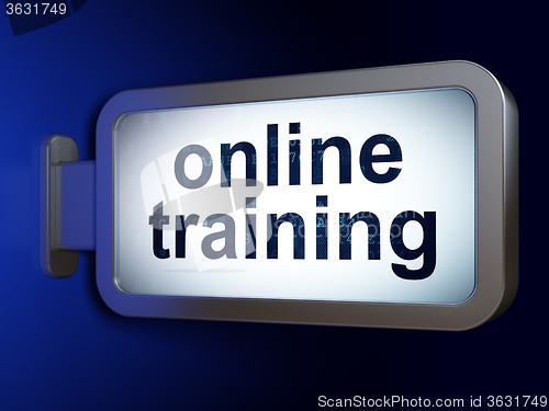 Image of Education concept: Online Training on billboard background