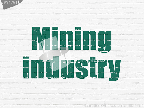 Image of Industry concept: Mining Industry on wall background