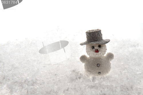 Image of snowman in the snow 