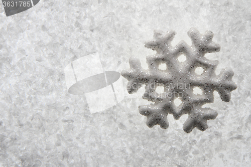 Image of christmas decoration in the snow