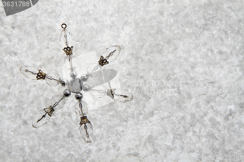 Image of christmas decoration in the snow