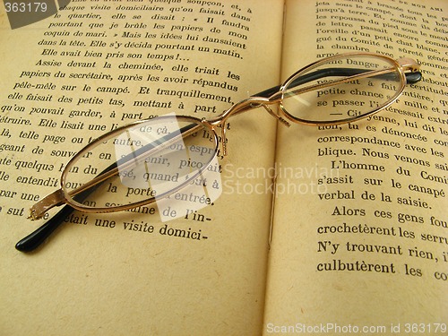 Image of glasses on a book