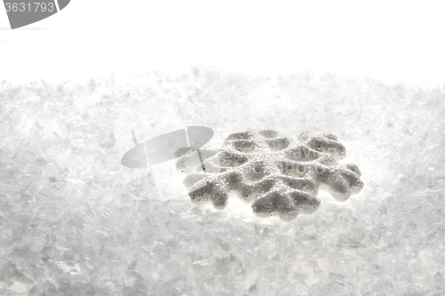 Image of christmas decoration in the snow