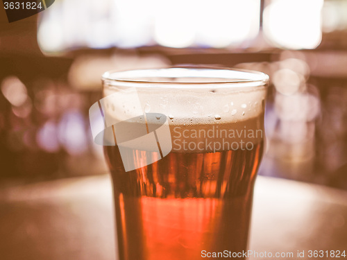 Image of Retro looking Pint of beer